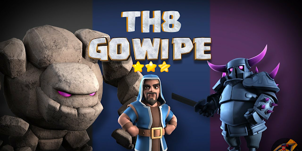 Powerful TH8 GoWiPe Attack Strategy (Clash Of Clans)